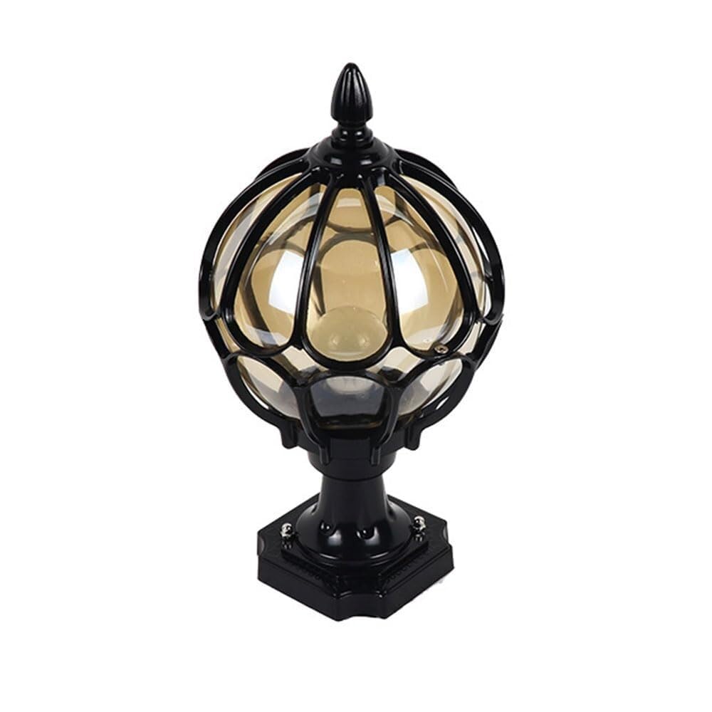 QUSYZD Outdoor Post Cap Lamp E27 Base Garden Villa Decoration Post Lights Vintage Exterior Courtyard Post Lantern Waterproof European Column Lighting Fixtures Road Lamps,Dark-38cm
