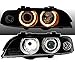 Produktbild AD Tuning GmbH & Co. KG 960409 Angel Eyes Scheinwerfer Set, Klarglas Schwarz