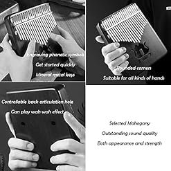 KDOQ Kalimba Piano à Pouce Portable Finger Piano Finger Thumb Piano Mini Piano à Pouce 21 Tons Kalimba pour débutants… - Les Beatles, Paul McCartney, John Lennon, RIngo Starr, George Harrison KDOQ Kalimba Piano à Pouce Portable Finger Piano Finger Thumb Piano Mini Piano à Pouce 21 Tons Kalimba pour débutants… – Image 6