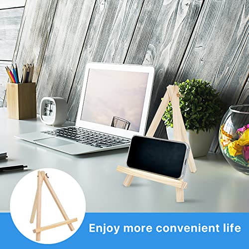 Worldity 10 Pack 9 Inches Tabletop Easels For Display, Mini Natural Wood Art Easel Tabletop, Art Craft Painting Easel Stand For Artist Adults Students, Table Top Easel For Card, Crafts, Sign, Photos #TOP5