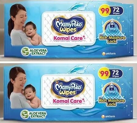 Image of Mamy Po-ko Komal Care Wipes PACK OF 2