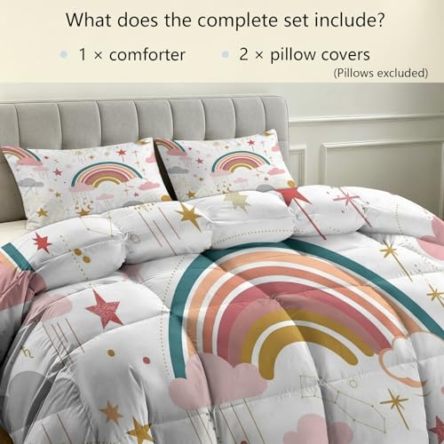 Couette 4 saisons réversible blanche motif dessin animé pour lit double 2p - 8