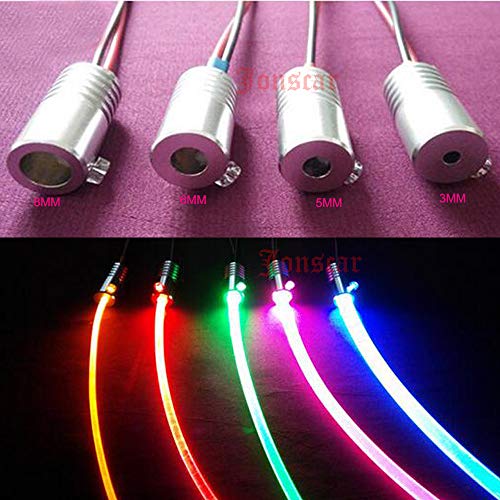 Luz led roja fibra óptica 5MM 1.5W 12V para auto miniatura 3