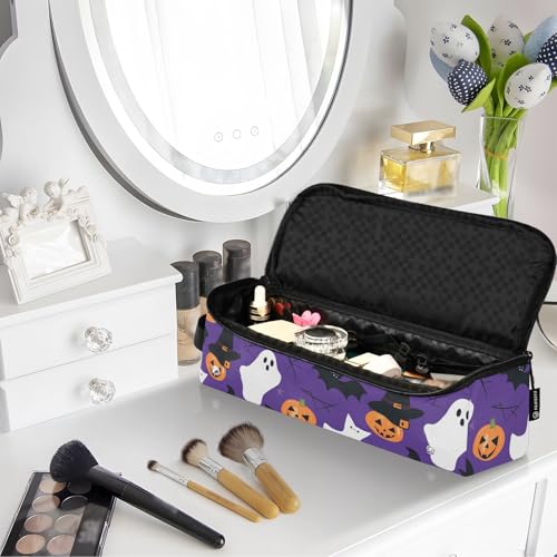 Bolso de viaje resistente al calor para herramientas de cabello Hats Bats Pumpkin Marble, organizador portátil para planchas, rizadores y accesorios de cuidado capilar miniatura 7