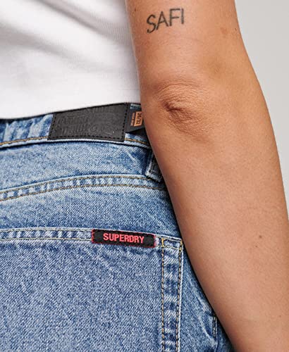 Jeans droit taille haute coton bio femme Superdry - vue 3