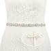 Elegant and Stylish Pearl Rhinestone Embellishments Bridal Belt Sash,Ivory