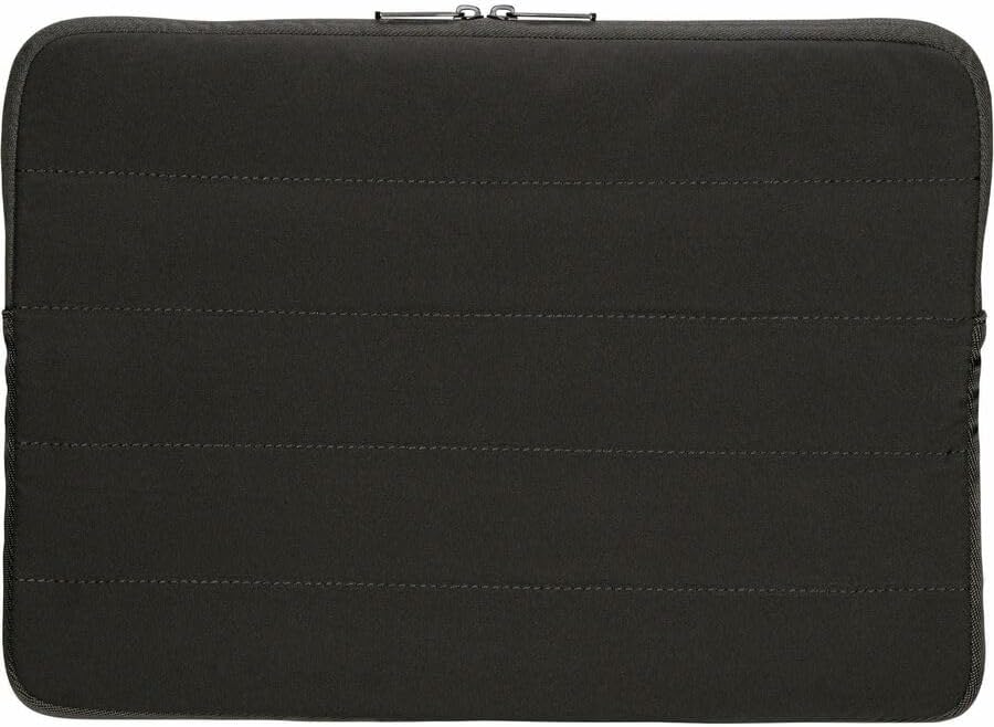 Targus 15–16 Inch Puffer Laptop Sleeve, Lightweight Protective Sleeve with Plush Interior, Front Accessory Pocket, Double Zippers, Slim & Stylish Design, Black TBS975GL
