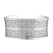 SmitCo LLC Silver Tone Cuff Bracelet - Detailed Design With Adjustable Open Ends - For Women and Teens