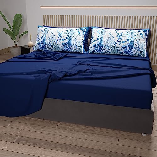 PETTI Artigiani Italiani, Double Bed Sheets in Cotton with Pillowcases in Digital Print - Image 3