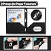 Textured 2 Pocket Folder with 3 Prongs, 3 Pack Letter Size 8.5x11, Heavy Duty Textured Folder with Metal Fasteners for School, Office & Business (Black)