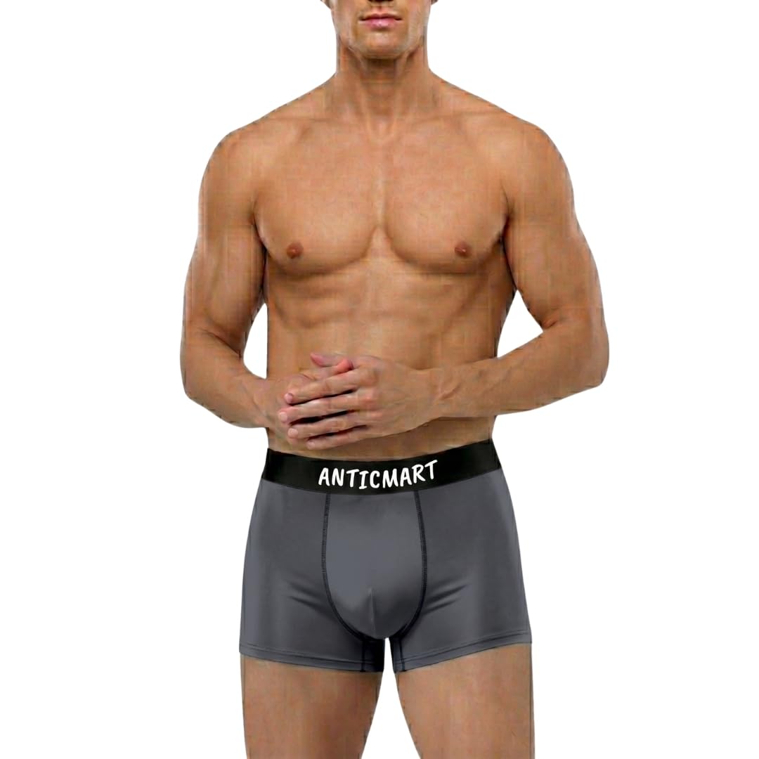 Men's Boxer Trunks Soft Stretch Underwear with Supportive Pouch-picture-55
