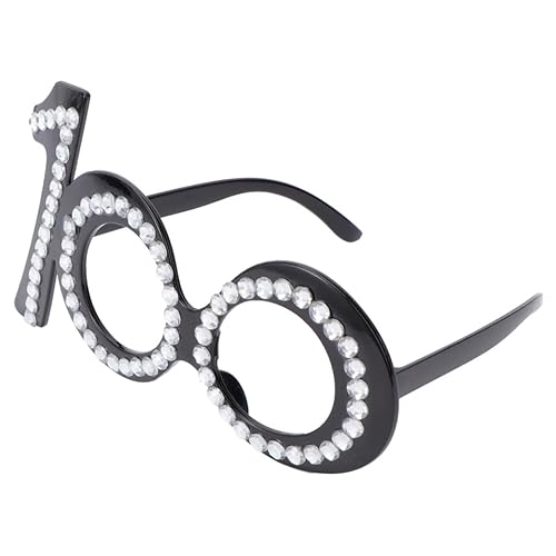 Veemoon Pour 100E Anniversaire Lunettes De 100 Ans Avec Strass Lunettes Amusantes Costume Accessoire De Stand Photo Décorations Fête