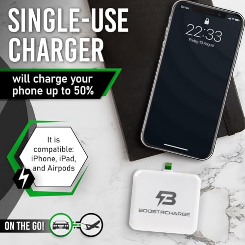Single-Use Emergency Phone Charger, Pre-Charged & Ready to Use, No Cables Needed, Lightning, 3-Pack - Image 2