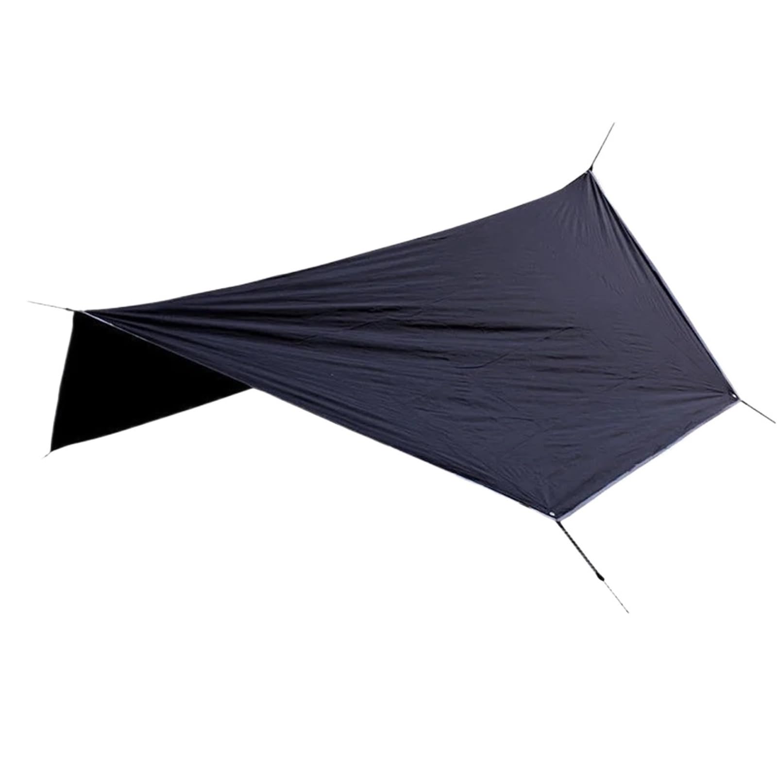 Hexagonal Waterproof Tarp Tent Outdoor Camping Awning Canopy Garden Sunshade Sun Shelter Shade Hammock Rain Fly(Black)