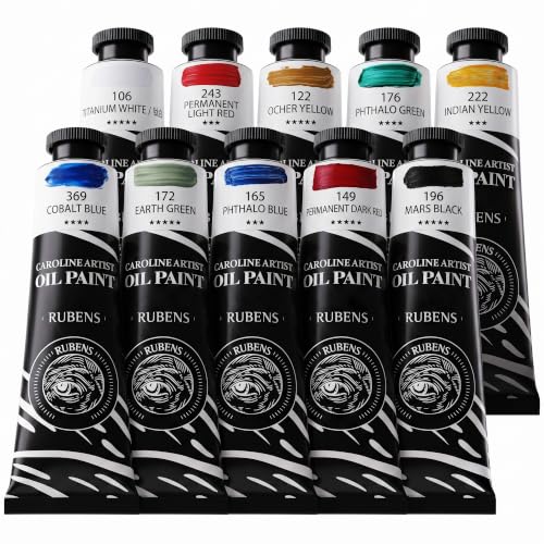 rubens Caroline Oil Paint Set 2oz 10 Still Life Colors Oil Paint for Canvas