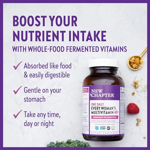 New Chapter Women's Multivitamin 40 Plus for Energy, Healthy Aging
