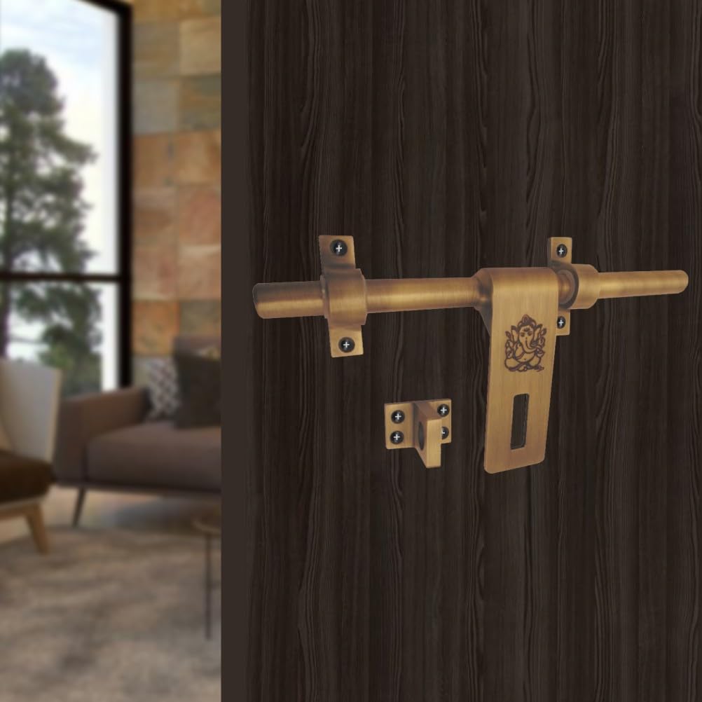 Allied Stainless Steel Aldrop | Brass Antique | 10 inch | Aldrop for Door Fitting Kit