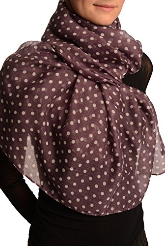 LissKiss White Polka Dot On Purple Unisex Scarf - Scarf3