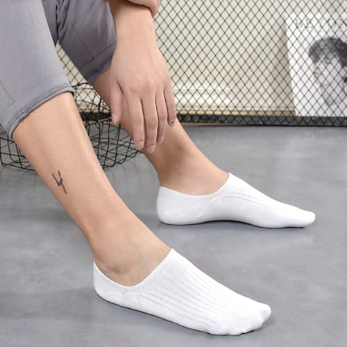 RosyClouds Mens No Show Cotton Socks Low Cut Casual Sock with Non-Slip Grips 8 Pairs4