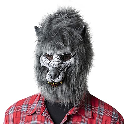 Image of JOYIN Halloween Werewolf Mask Costume Big Bad Bloody Howling Wolf Mask and Claws with Bloodstains Costume Headwear Costume Mask for Kids Adults Men Women Halloween Party Dress Up Cosplay