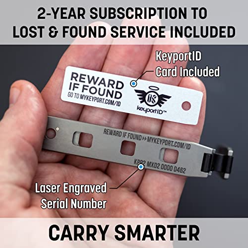 Image of Keyport Pivot 2.0 Key Organizer - EDC Key Holder - Grade 5 Titanium | 2-8 Keys & Tools | Modular Design | Anti-Rotation Lock | Lost & Found Included | Ultralight Carry | Aerospace Alloy