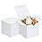 Eupako Gift Boxes 4x4x4 25 Pack White Kraft Paper Box with Lids Party Favor Boxes for Bridesmaids Proposal, Crafting, Cupcake, Wedding, Christmas