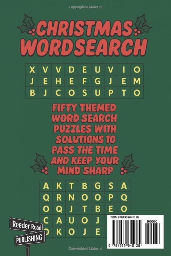 CHRISTMAS WORD SEARCH: 50 Festive Puzzles to Celebrate the Holiday Season (Reeder Road Puzzles) image 3