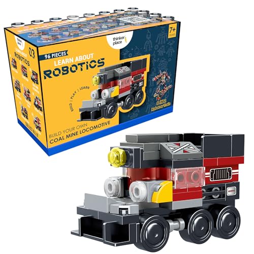 Image of STEM Toy Train Building Blocks Set (96 Pcs, 8-in-1) | DIY Coal Mine Train Kit for Kids 7+ Years (Boys & Girls) | Educational Robotics Toy | Engineering, Creativity & Problem Solving Skill