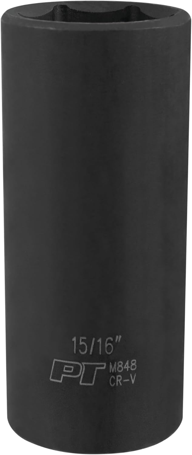 Performance Tool M880 1/2 Drive 6pt Deep Impact Socket, 30mm - Chrome Vanadium Durability for Heavy-Duty Automotive Repairs