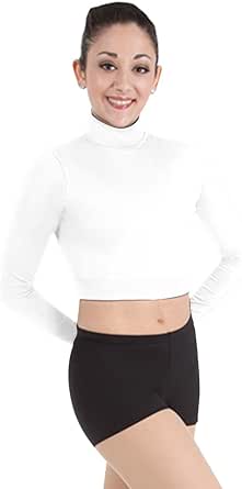 BODY WRAPPERS LONG SLEEVE TURTLENECK MIDRIFF PULLOVER - CHILD #BWP006