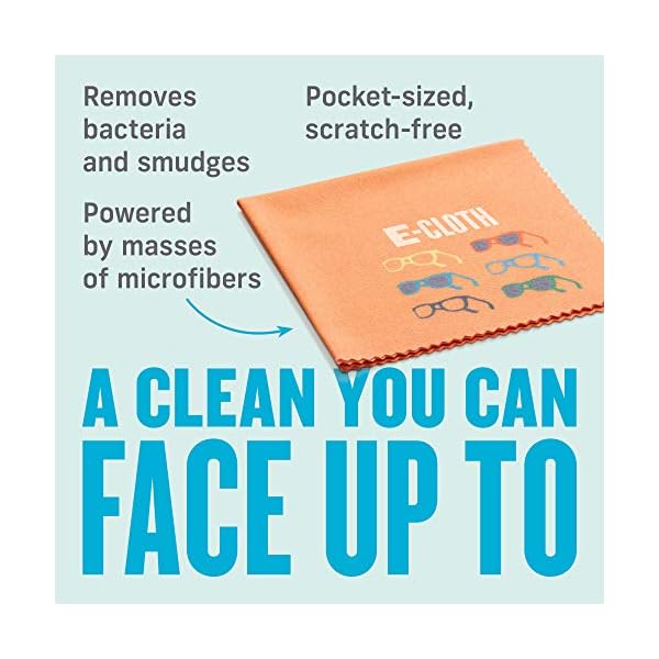 e-cloth Glasses 3 Pack Microfiber Cleaning Cloths, Orange, 3 – Bild 3