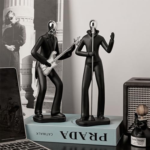 Figura decorativa músico estatua guitarra saxofón miniatura 5
