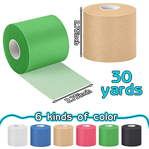 Image of Nuanchu Pre Wrap Athletic Tape 12 Rolls x 30 Yards Prewrap, Bright Colors | Pre Wrap Elastic Tape, 2.75 inch x 30 Yards, Foam Underwrap for Wrist Ankle Hand Hair Knees fingers Sports, Running Soccer Hiking