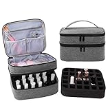 OSPUORT Portable Nail Polish Carrying Case, Holds 30 Bottles, Double Layer Design Nail Polish...