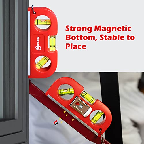 Sanung Levels, Portable Triple Bubble Level With Magnetic Base, Vertically Horizontally 45 Degree Measuring Level For Home Use, Set Of 2 #TOP4
