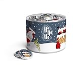 HoHoHo | DreiMeister Taler Box 480g | 60 Weihnachtstaler aus Vollmilchschokolade | 3 verschiedene Designs