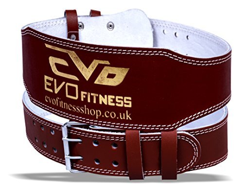 EVO Fitness - Ceinture Cuir Pur Soutien Dorsal 15cm haltérophilie Gym - Marron, X-Large Cover