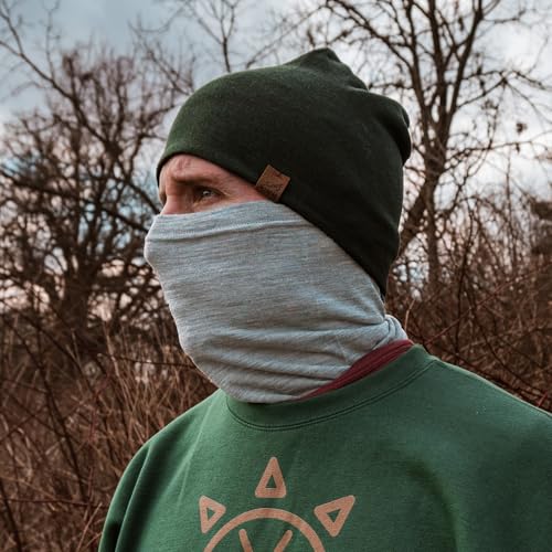 Image of ACUSHLA 100% Merino Wool Neck Gaiter Men Women Winter Ski Face Mask Scarf