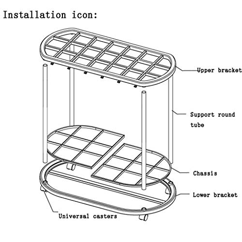 Support de rangement porte-parapluie intérieur 21 trous stable - 6