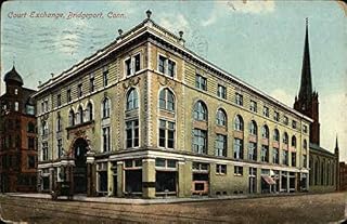Street View of Court Exchange Bridgeport, Connecticut CT Original Antique Postcard