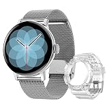 ⌚ 【Nueva Experiencia Visual】 Una pantalla a color IPS de 1.3 pulgadas con resolución de 390 por 390 con una superficie de pantalla táctil circular completa para una mejor experiencia de usuario y un vidrio templado resistente que no se rayará fácilmente. Perfecto para leer incluso a la luz solar directa. Cientos de diales se pueden cambiar en cualquier momento para una experiencia visual de alta definición.