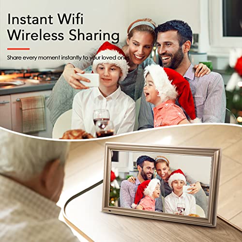 Large Digital Photo Frame 16 Inch, Canupdog 32Gb Wifi Digital Picture Frame With 1920 * 1080 Full Hd Ips Touchscreen, Auto-Rotate, Wall Mountable, Motion Sensor, Share Via App From Anywhere #TOP6