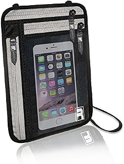 RFID Neck Wallet Travel Passport Holder Stash