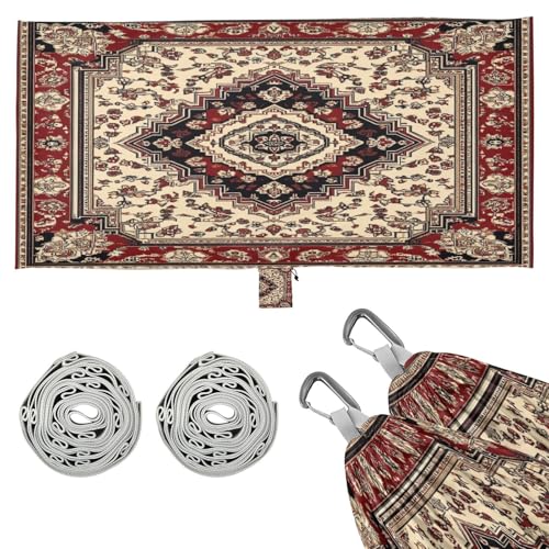 Haskirky Ethnic Print Camping Hammock, Single Portable Hammocks with Tree Straps & Attached Carry Bag, 330Lbs Capacity Perfect for Outside Indoor Hiking Beach Backpack Travel