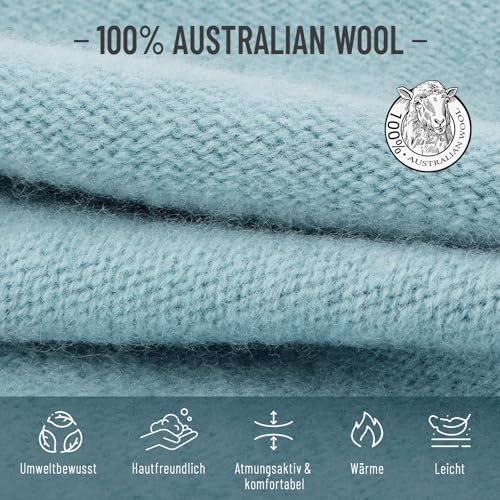 HAMUNI 100% Wolle Slouch Beanie Mütze – Bild 2