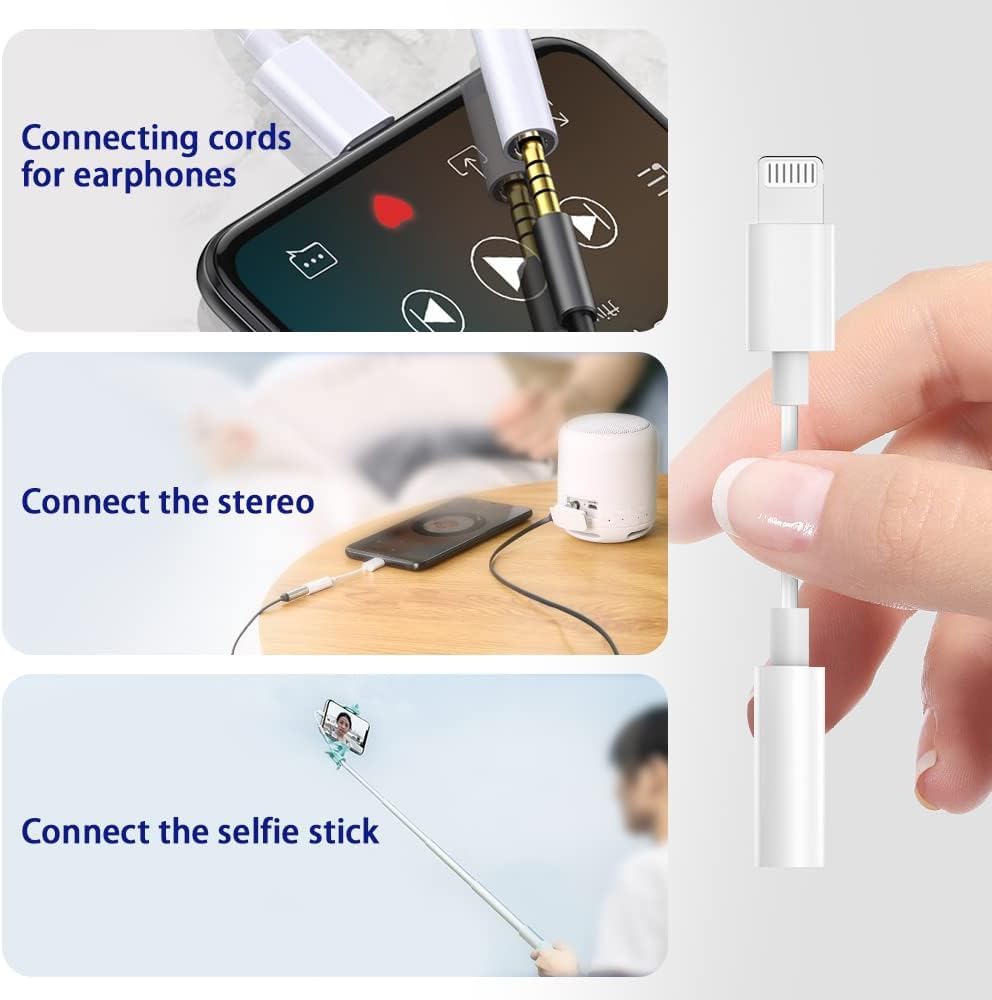 Acheter Adaptateur Lightning Vers Prise Jack 3, 5mm, Convertisseur De Casque Pour Iphone 13 12