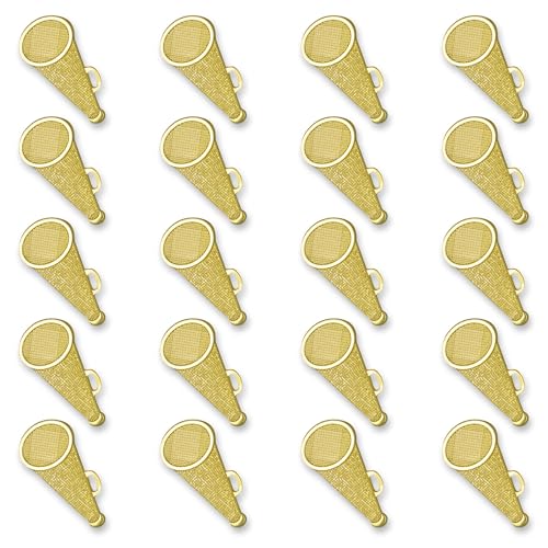 Image of SHOP AWARDS AND GIFTS 7 /16 Inch Gold Megaphone Chenille Lapel Pin, Achievement Recognition Gifts, Bulk Pack of 20