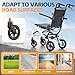 UU-ZHANG Super Lightweight Transport Wheelchair. Easy to Travel, Locking Hand Brakes, User-Friendly, Folding, Portable. for Adults or Child (up to 220lbs) …