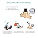 Signstek Water Pressure Regulator Brass Lead-Free with Gauge for RV Camper and Inlet Screened Filter