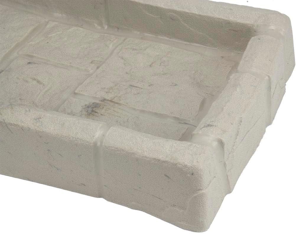Suncast Durable Plastic Anti Erosion Decorative Rain Gutter Downspout Splash Block for Garden, Front Yard, or Back Yard, Pack of 5, Taupe